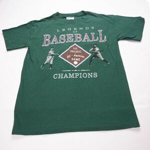 Vtg 90s Babe Ruth Players by Van Heusen Men Medium Green MLB Legends Tee
